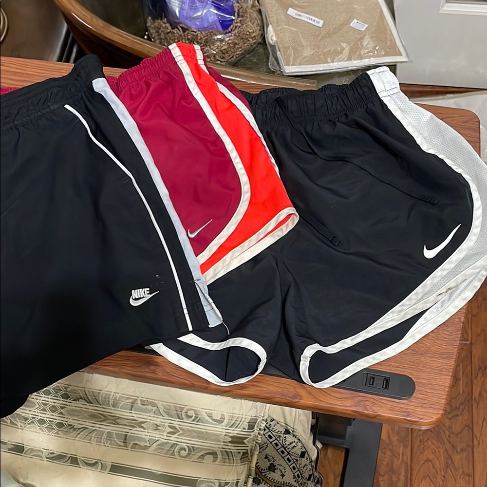 Bundle of Three Nike Athletic Shorts Size Medium Pre Loved